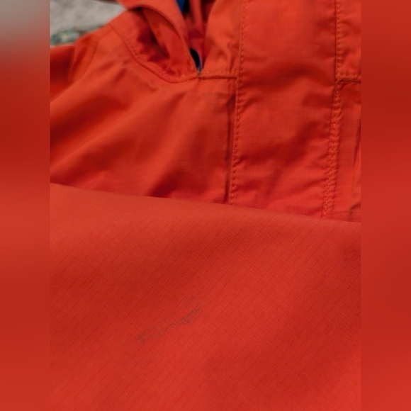 THE NORTH FACE HyVent Boys Rain Jacket Windbreaker Orange Hood Size Larg… - Picture 13 of 16